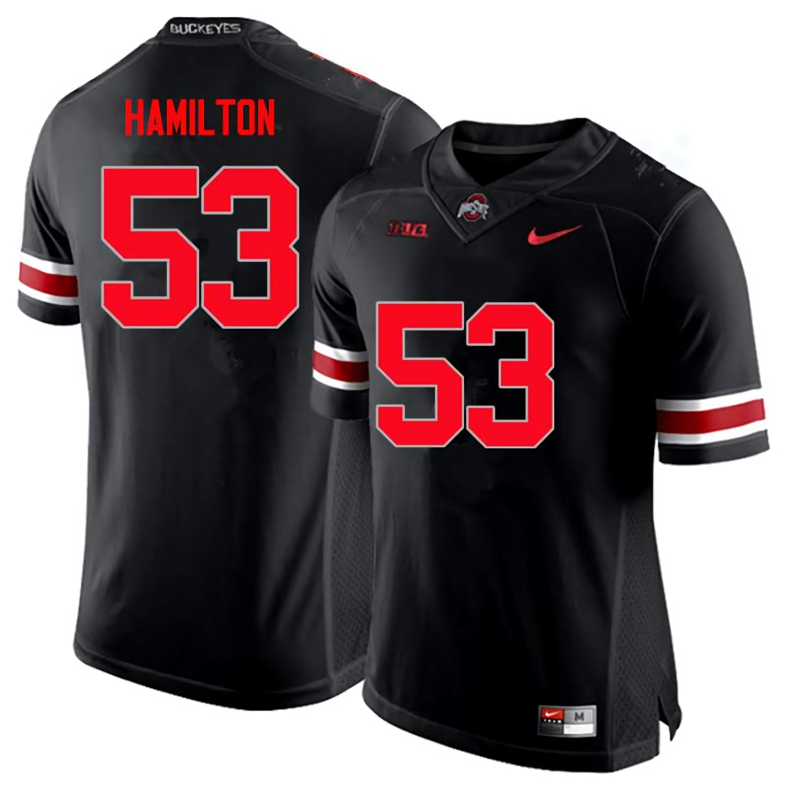 Davon Hamilton Ohio State Buckeyes Men's NCAA #53 Nike Black Limited College Stitched Football Jersey CJM4156HZ